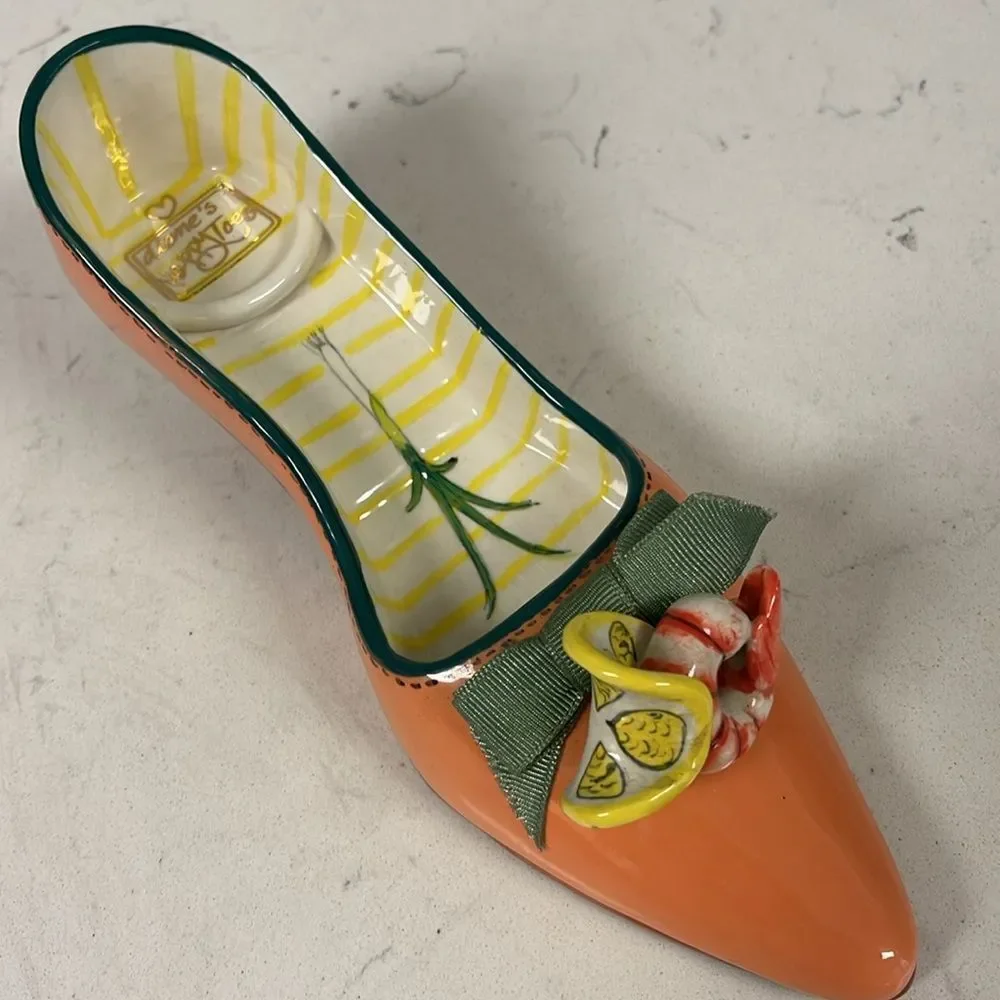 Diane's Happy Toes Diane Artware Candle Holder 2004 Shrimp Scampi Shoe Figurine